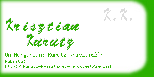 krisztian kurutz business card